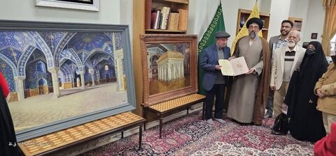 نمایشگاه ناشران کتاب نیشابور / اهدای اولین نشان اعتبار هنر در خراسان رضوی به هنرمند تربتجام