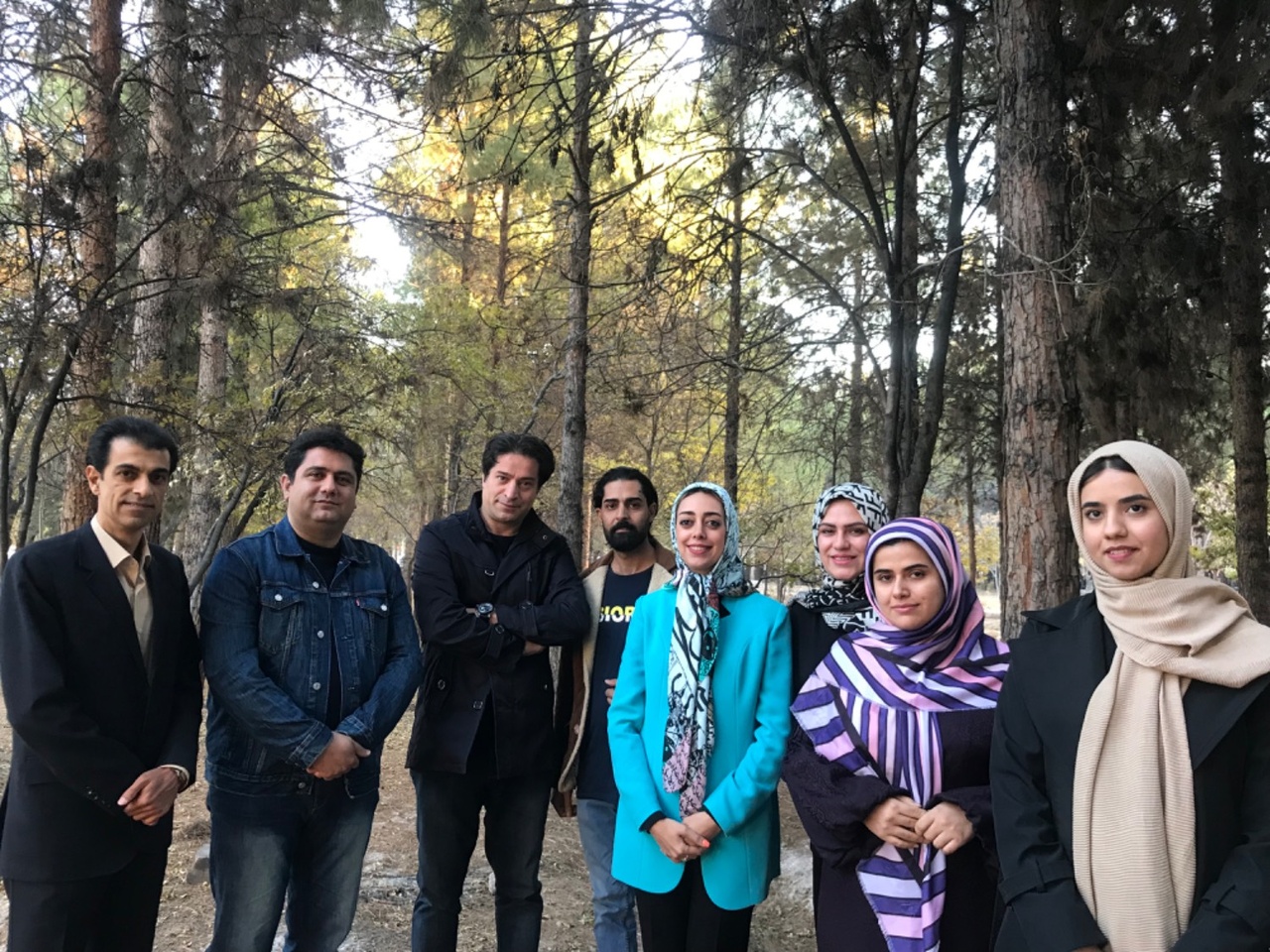 قرار کتابخوانی زیر درختان کاج