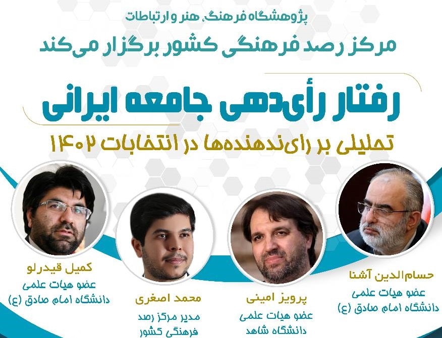 نشست «رفتار رای‌دهی جامعه ایرانی با تحلیلی بر رای‌ندهنده‌ها در انتخابات ۱۴۰۲»