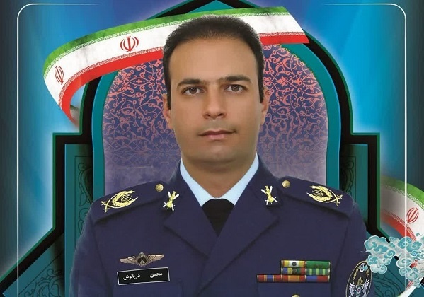 پیکر سرهنگ خلبان شهید محسن دریانوش در نجف‌آباد تشییع شد