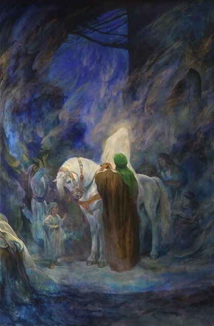 حسن روحالامین از جدیدترین نقاشی خود رونمایی کرد