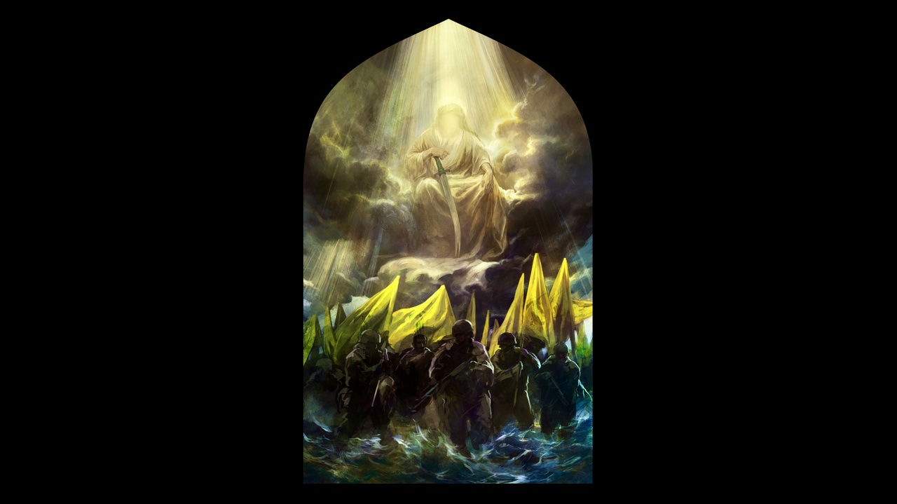 نقاشی جدید حسن روحالامین برای شهید سید حس نصرالله