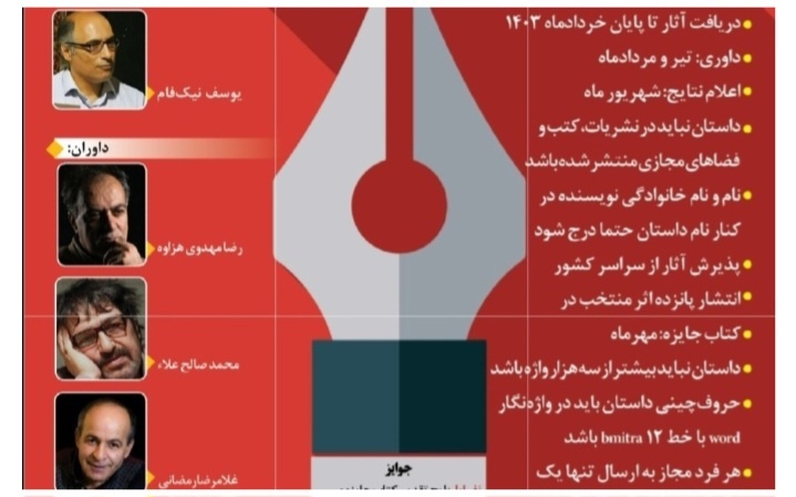 برگزیدگان دومین دوره جایزه ملی داستان کوتاه «رازان» معرفی شدند