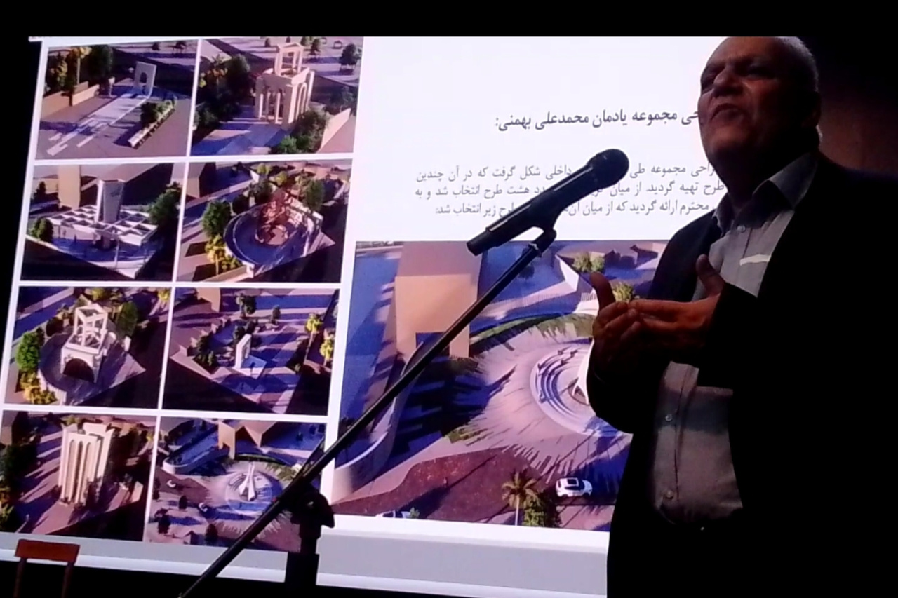 طرح یادمان مزار «محمدعلی بهمنی» رونمایی شد