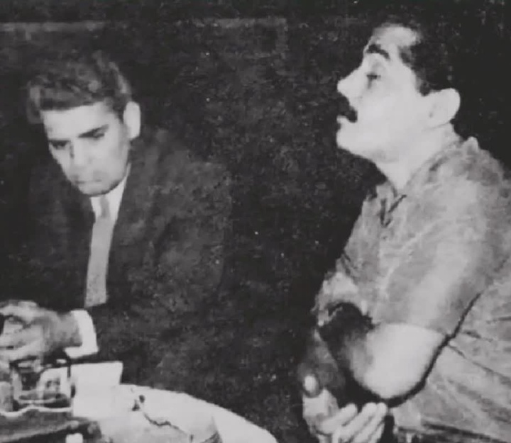 احمد شاملو و مهدی اخوان ثالث در یک قاب