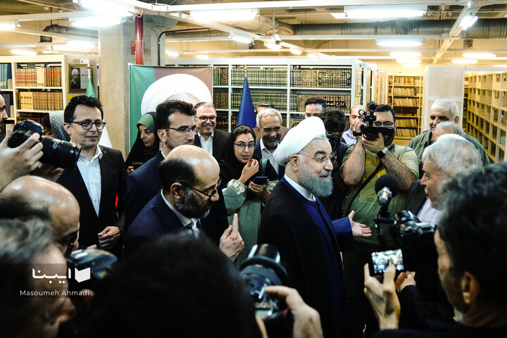 بازدید حسن روحانی از سازمان اسناد و کتابخانه ملی