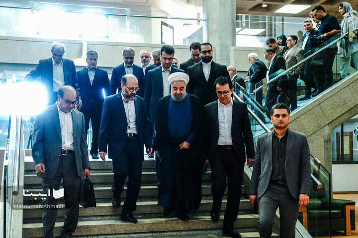 بازدید حسن روحانی از سازمان اسناد و کتابخانه ملی