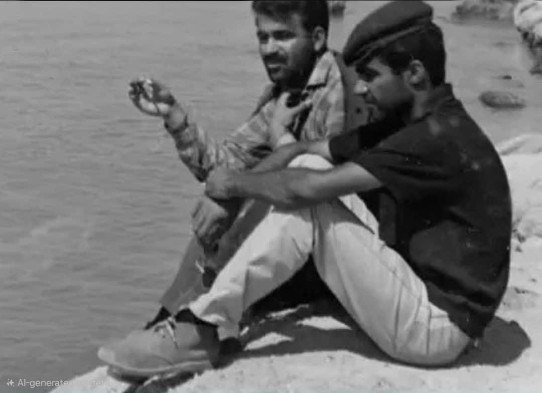 عکسی از ناصر تقوایی در کنار غلامحسین ساعدی