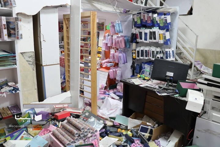 آسیب به کتابفروشی در جنگ ایران و رژیم صهیونیستی در تبریز