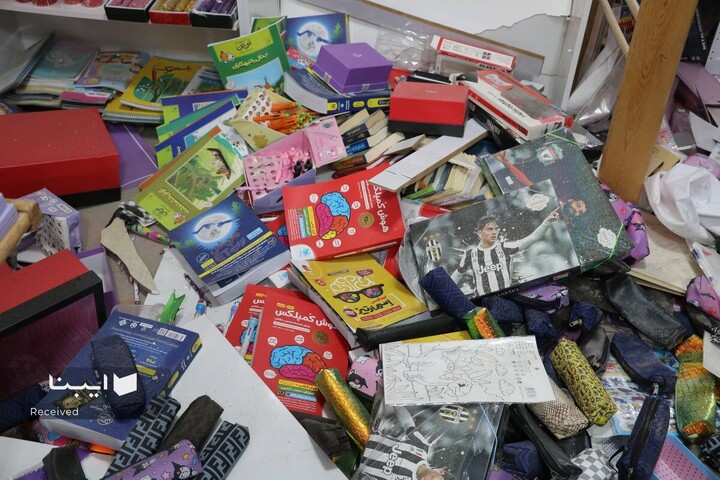 آسیب به کتابفروشی در جنگ ایران و رژیم صهیونیستی در تبریز