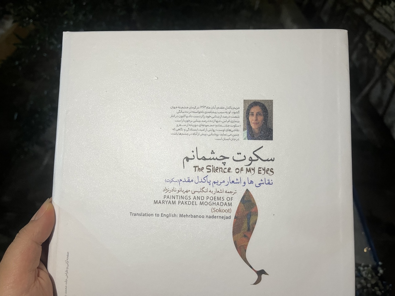 «سکوت چشمانم»؛ روایت رنگها و شعرهای نویسنده کرمانی