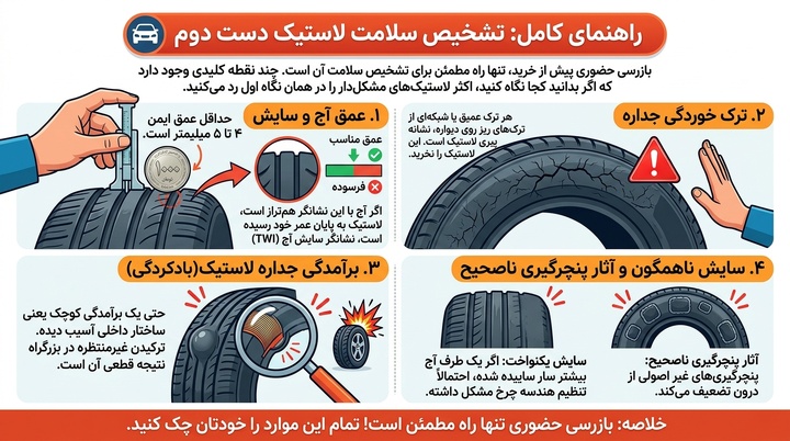 لاستیک دست دوم ماشین: ۹۷درصد نمونه‌های بررسی‌شده مشکل پنهان داشتند؛ بدانید چه بخرید و چه نخرید