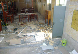 كتابخانه زلزله زده «كوه‌زر» بازسازي مي‌شود