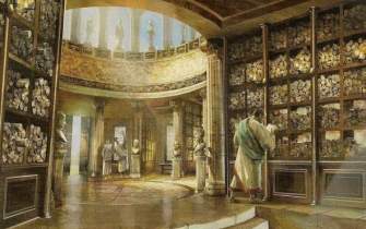 آتش سوزی کتابخانه‌ای که منجر به از دست رفتن بخش زیادی از میراث دانش در یونان و رُم باستان شد