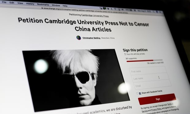 درخواست انتشارات کمبریج از دولت چین برای کاهش سانسور در حوزه نشر