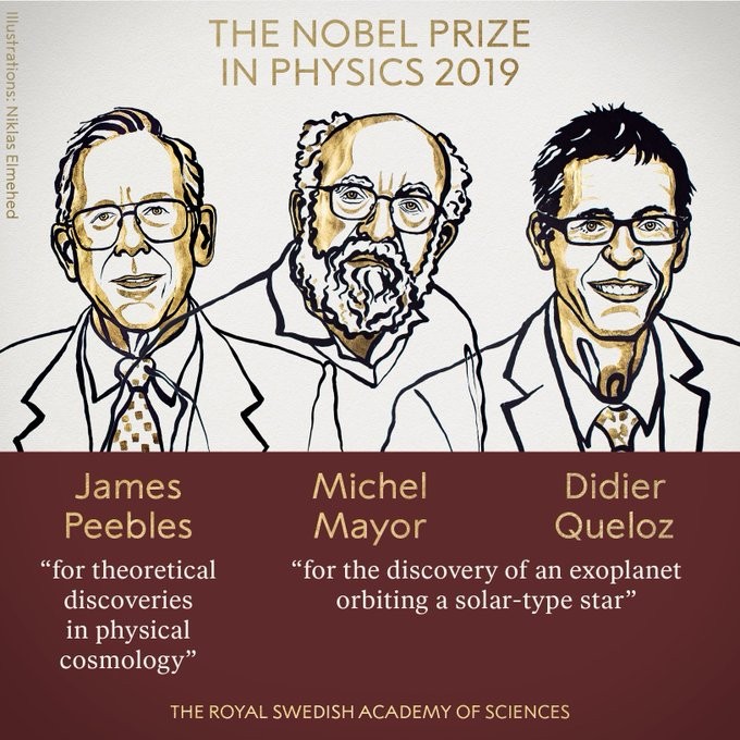 برندگان نوبل فیزیک 2019 اعلام شدند