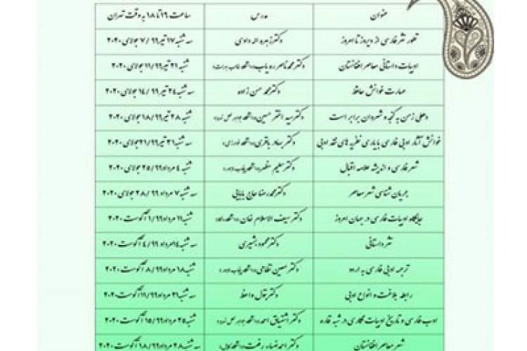 نخستین دوره بین‌المللی دانش‌افزایی ادب فارسی برگزار می‌شود