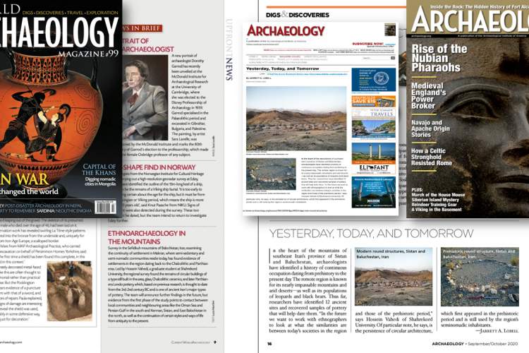 انتشار خبر پروژه سفیدکوه مکران در معتبرترین نشریات باستان‌شناسی جهان